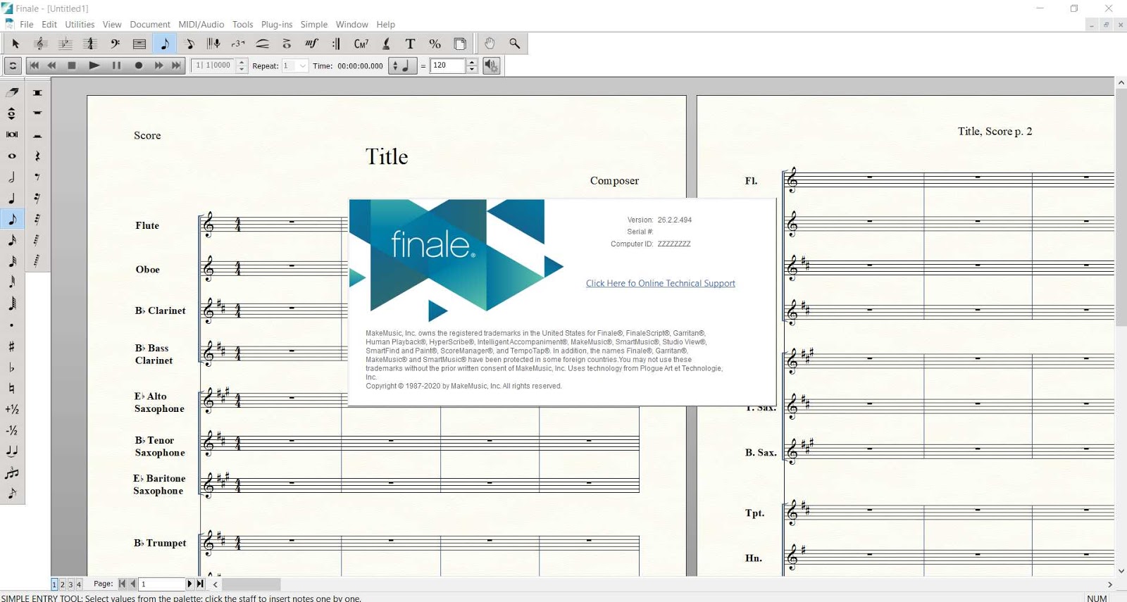 MakeMusic Finale 27.4.0.108