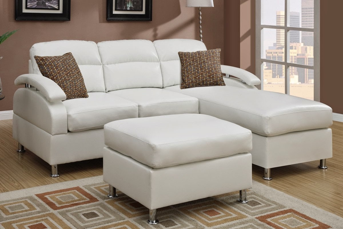 Poundex Leather Sectional Sleeper Sofa With Chaise 