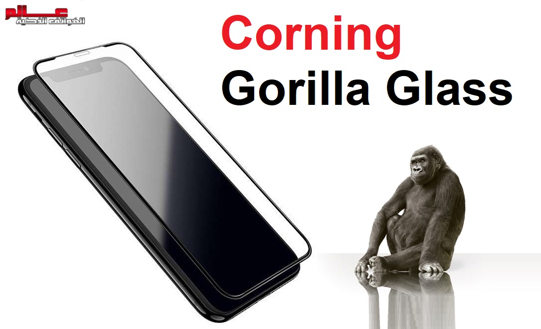  A black iPhone 17 with a cracked screen next to a gorilla.