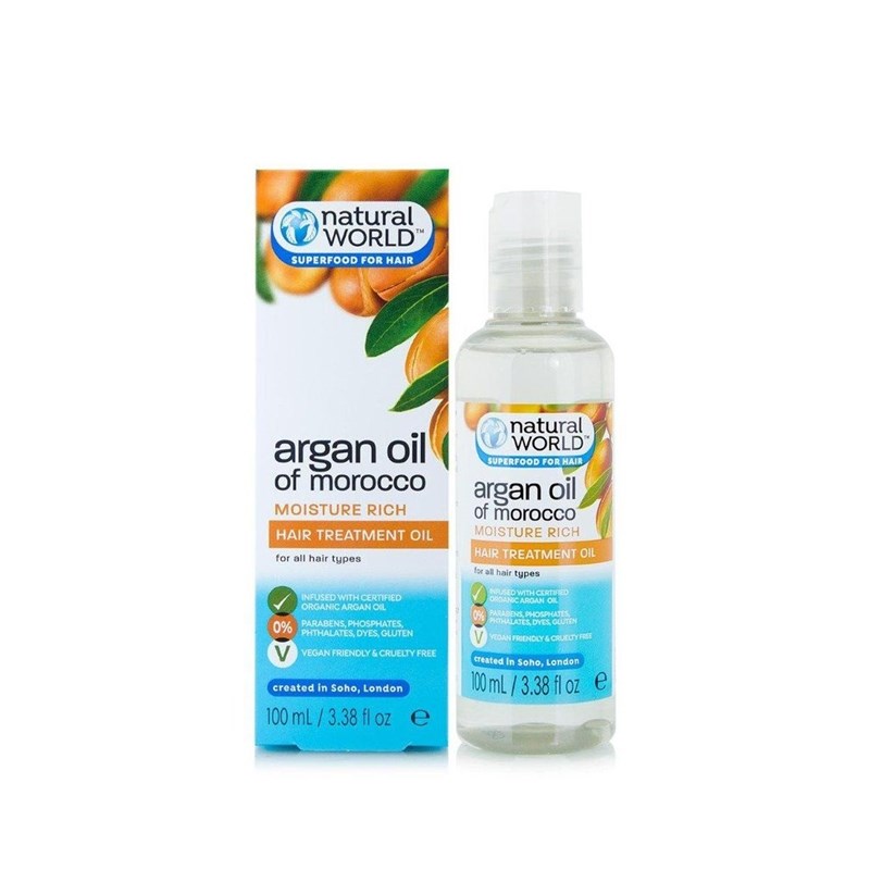 Natural World Dầu dưỡng tóc Argan Oil Of Morocco 100ml