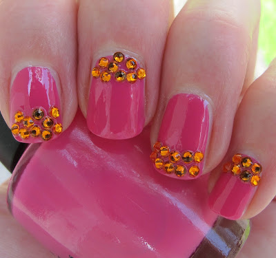 Never Enough Nails: Born Pretty Store Summer Fun With Orange Crystals!