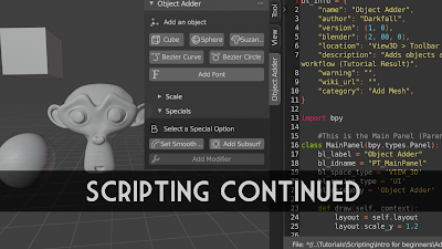 Darkfall : Scripting Continued - Blender Python - bpy