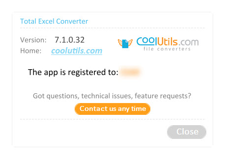 Coolutils Total Excel Converter 7.1.0.32
