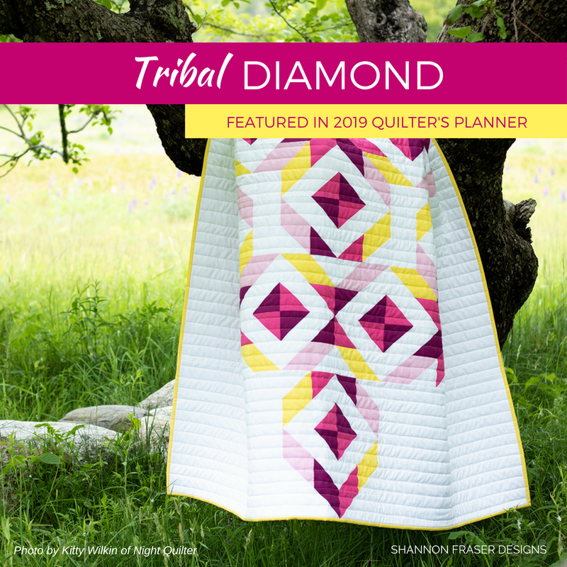 Shannon Fraser Designs Tribal Diamond Quilt 2019 Quilter’s Planner