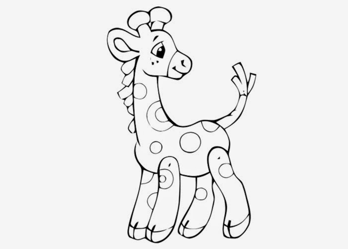 baby giraffe coloring pages portrait - photo #18