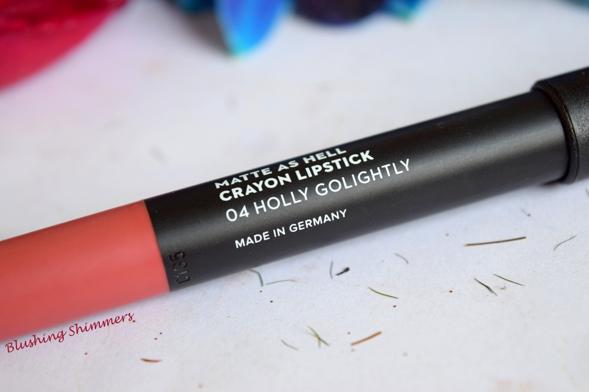 Blushing Shimmers: Sugar Matte As Hell Lip Crayon-Holly Golightly  Review,Swatches
