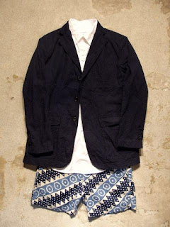 Engineered Garments Baker Jacket in Dk.Navy Java Cloth