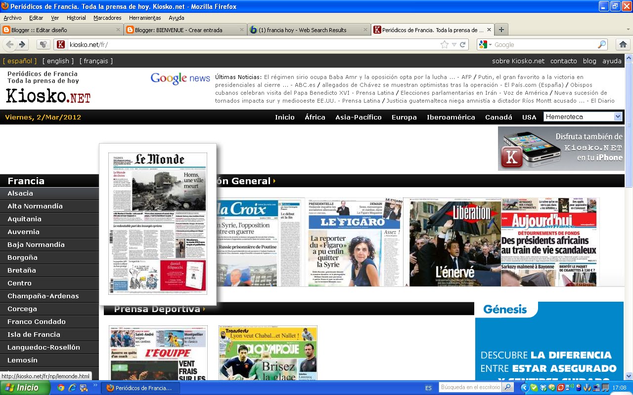 BIENVENUE: TOUTE LA PRESSE FRANÇAISE