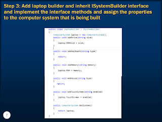 Sql server, .net and c# video tutorial: Builder Design Pattern ...