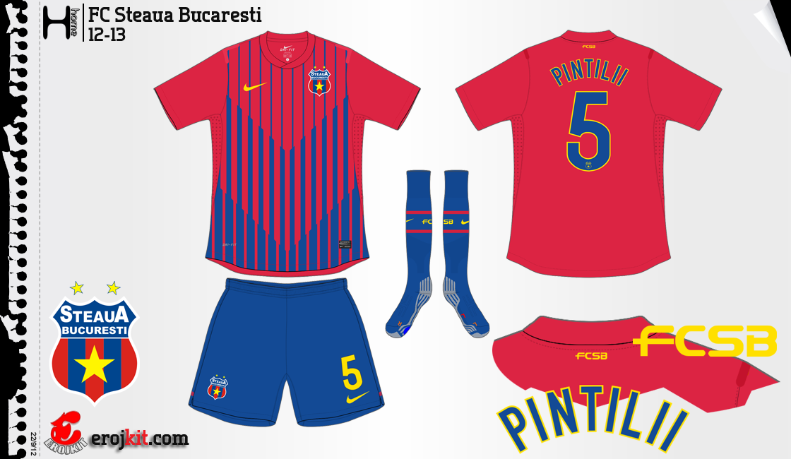 Kit Design, by eroj: 1985-1986 Steaua Bucareste (Home e Away)