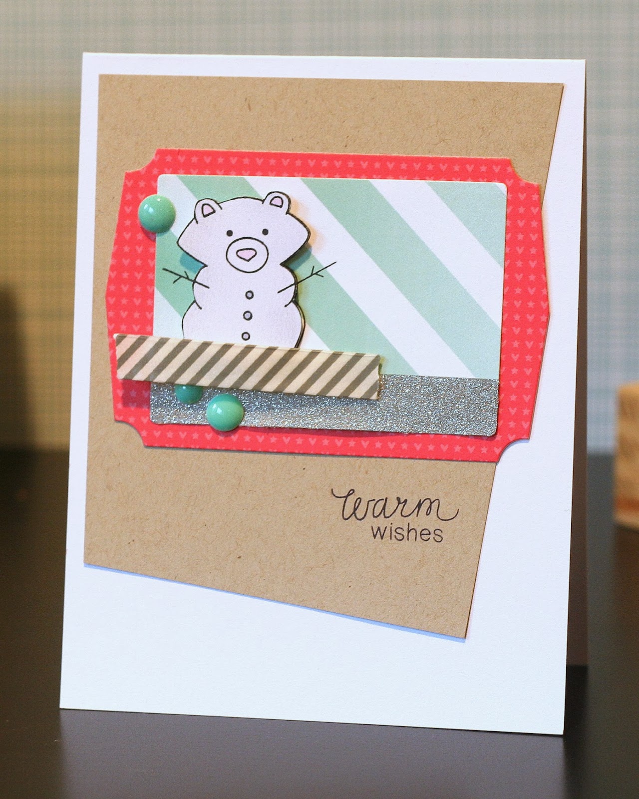 Snow Bear card by Ashley Marcu for Newton's Nook Designs