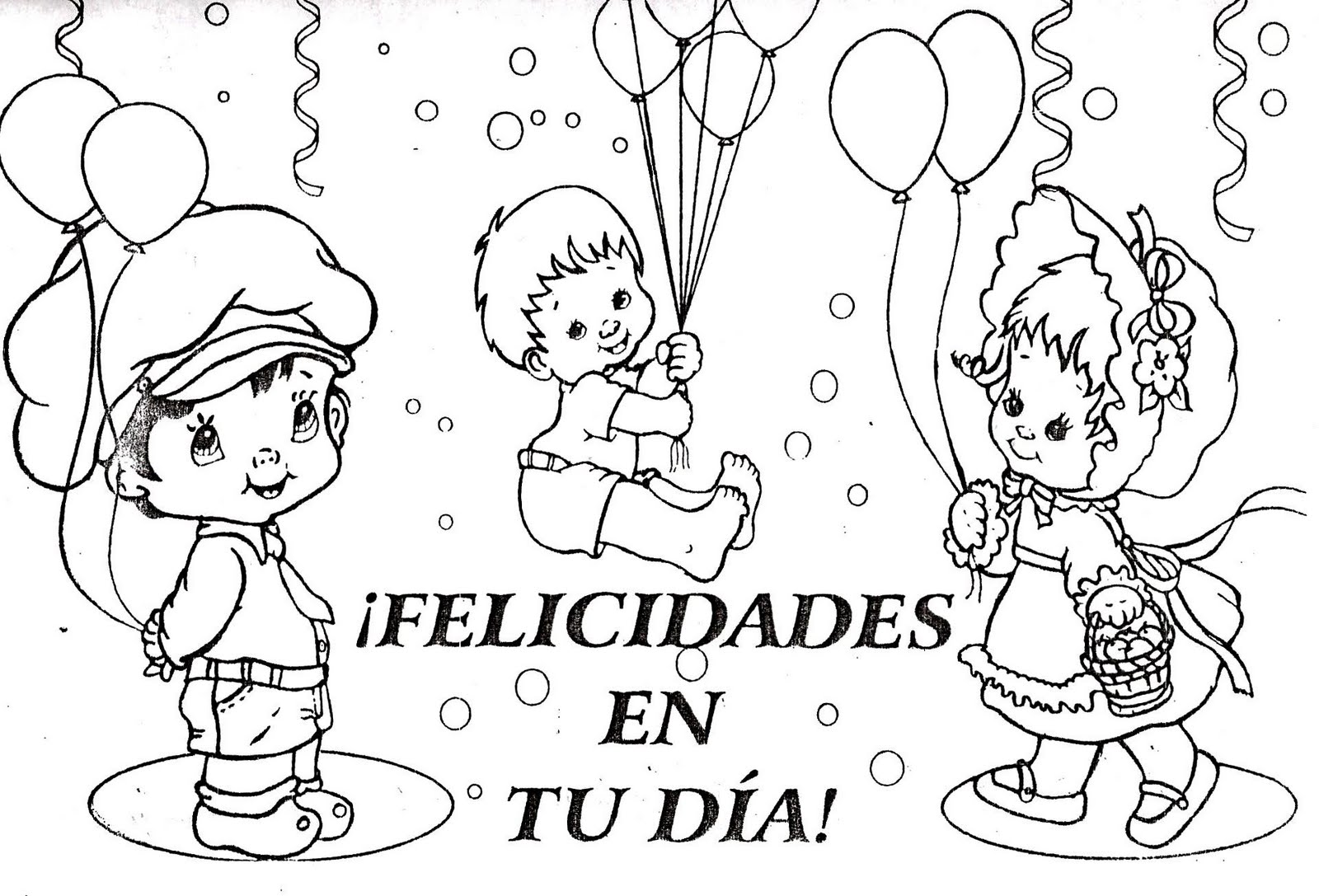Feliz Dia Del Nino Para Colorear Imagenes Para Whatsapp Y