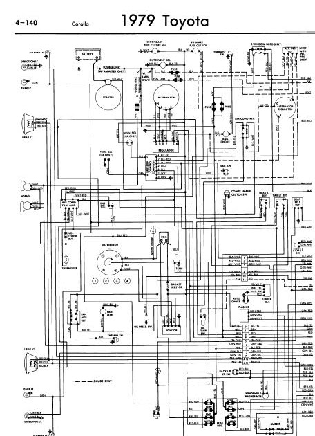 repair-manuals: Toyota Corolla 1979 Wiring Diagrams free subaru wiring diagrams 