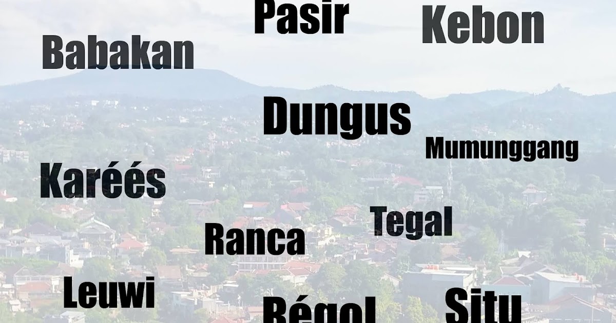 Mengenal Istilah Geografi Dalam Bahasa Sunda Beserta Artinya