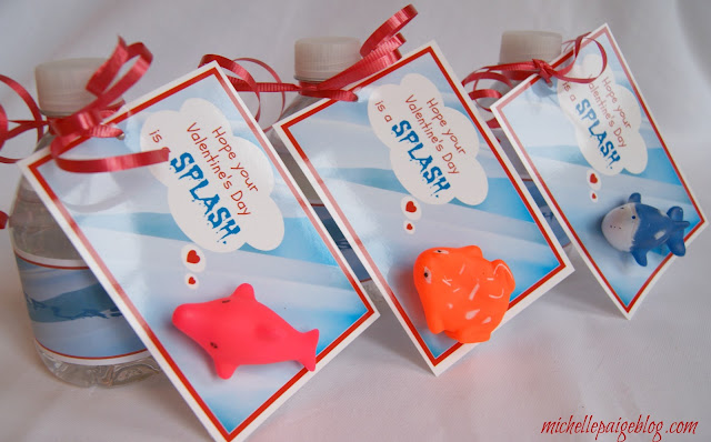 Printable Valentines with sea creatures @michellepaigeblogs.com