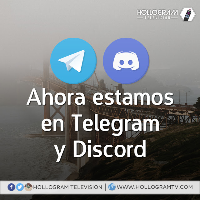 Comunicado: Ahora Hollogram Television se encuentra en Telegram y Discord