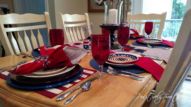 Red White and Blue Tablescape