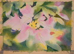 negative painting flowers leaves watercolour stage rhododendrons ann studio spaces bring second