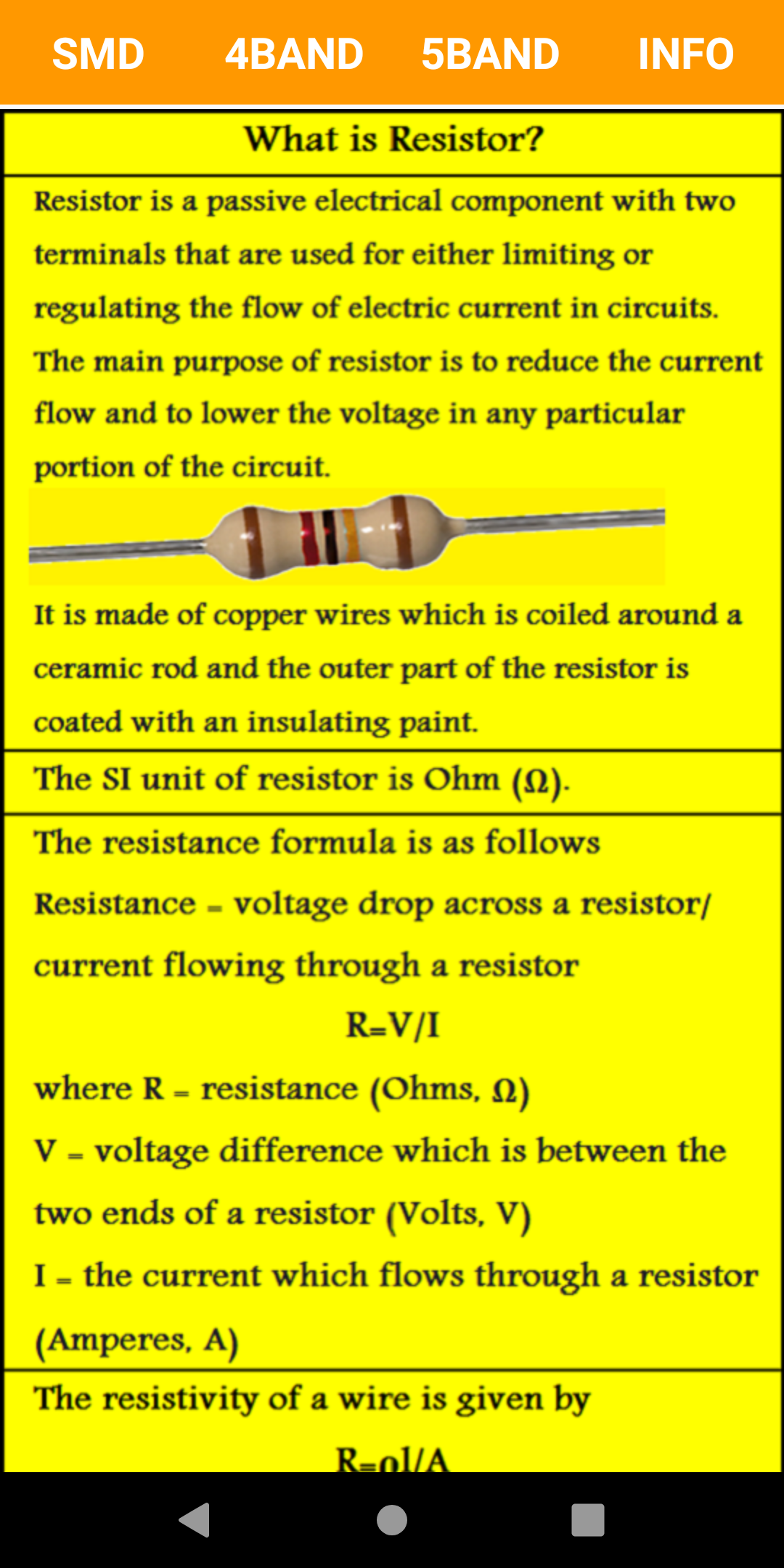 Find Resistor Value App