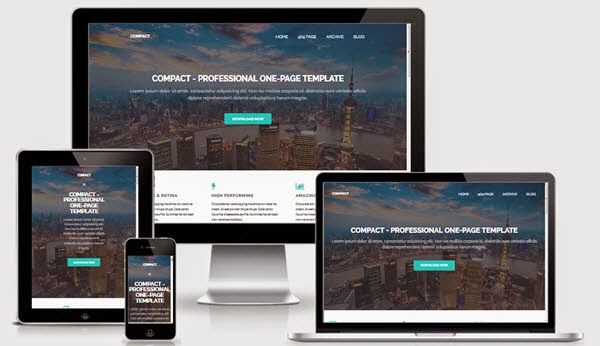 compact one page responsive blogger template saqi templates