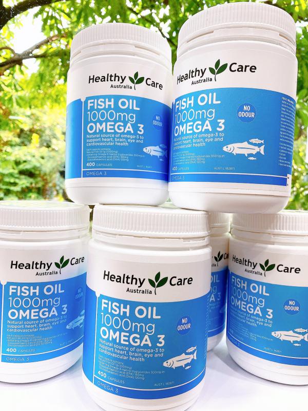 Dầu cá Healthy Care Fish Oil 1000mg Omega-3 400 viên của Úc