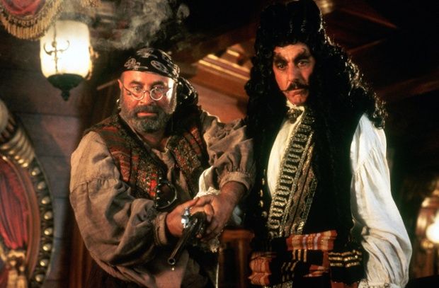 Hook (1991) Dustin Hoffman as Captain Hook and Robin Williams as
