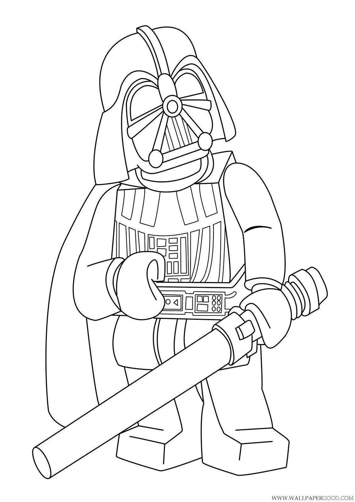 Lego Darth Vader Coloring Page - Lego darth vader coloring page