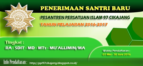 Banner Penerimaan Santri Baru desain spanduk keren