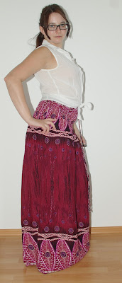 [Fashion] Ethno Boho Maxirock mit weißer Bluse // Boho maxi skirt with ethno print & white blouse