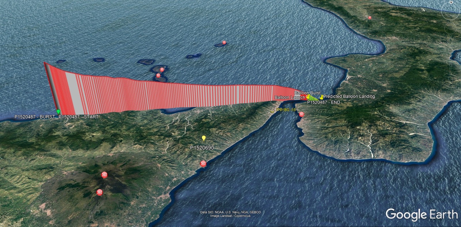 Radiosonde reception Trapani Birgi & Brindisi (RaspberryPI) 🎈