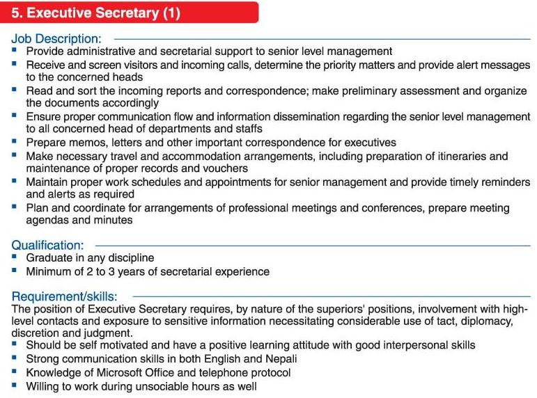 APCA Nepal Executive Secretary Jobs In Nepal apca-nepal-executive-secretary-jobs-in-nepal