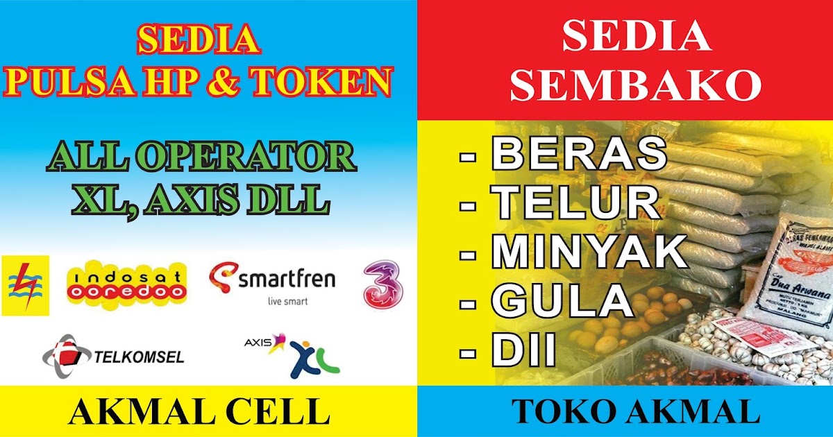 Contoh Banner Warung Sembako