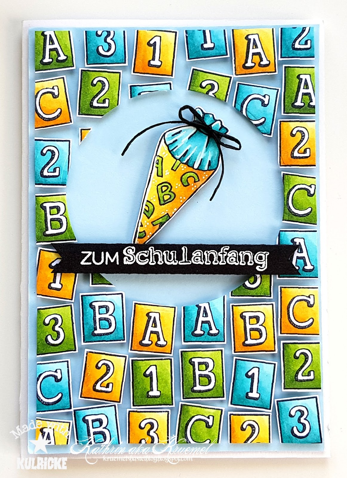 Kruemels Bastel-Blog: Eine Karte zum Schulanfang Kruemels Bastel-Blog: Eine Karte zum Schulanfang