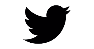 twitter bird logo in black and white