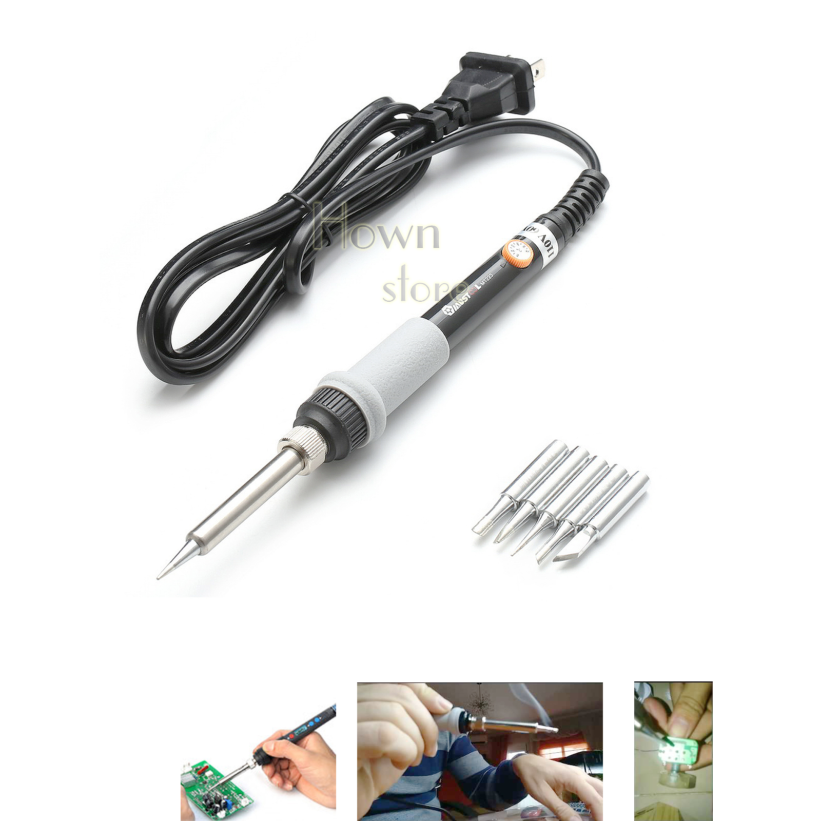 Soldering Iron Ceramic Heater Adjustable Temperature 20 sec Tip Tool