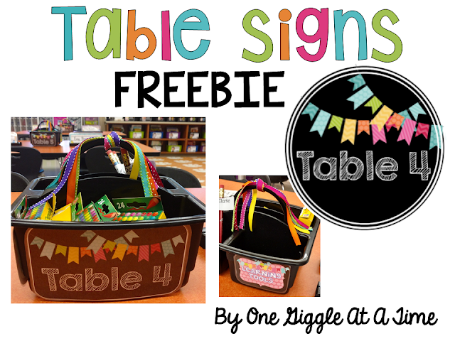 table sign freebie product from One Giggle At A Time