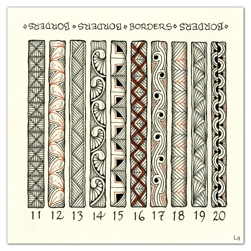 Zentangle Project Pack No. 15 - Alphaborders and Beyond!