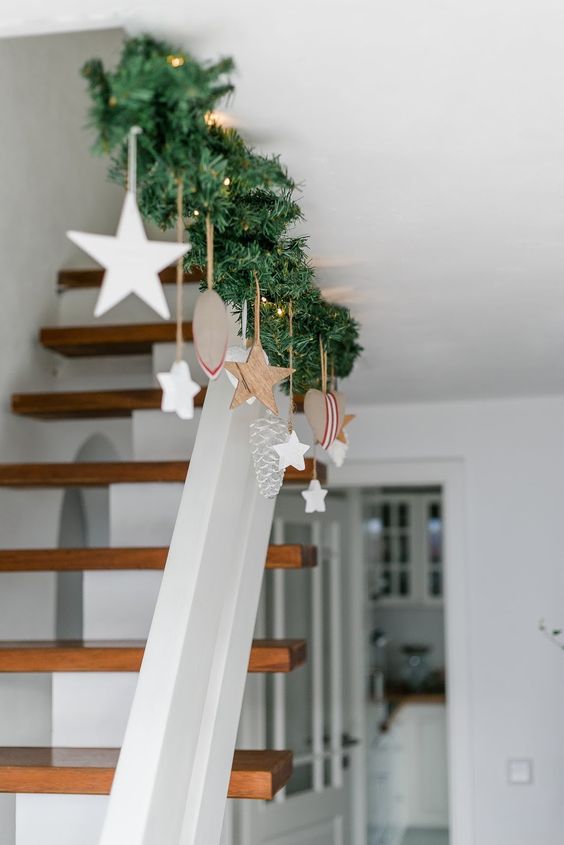 Decoração e Invenção*: Decoração de Natal para Escadas, lindas idéias