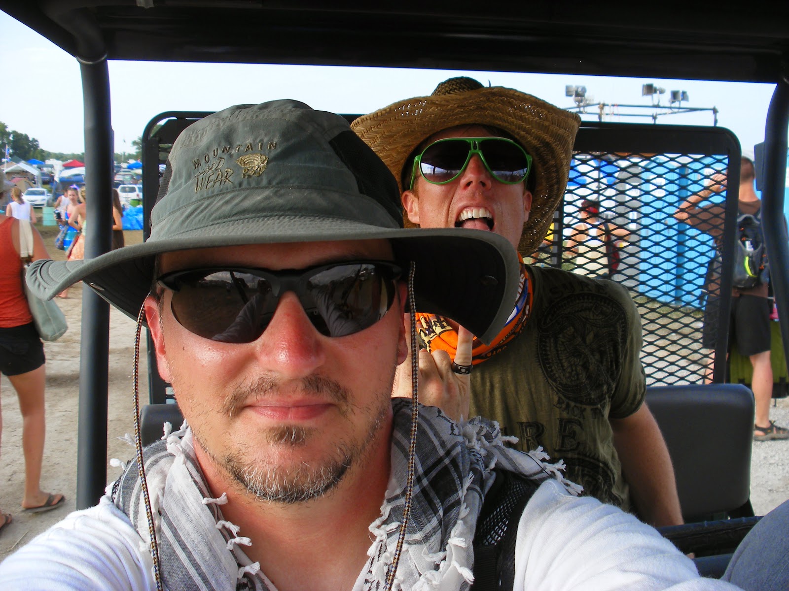 Bonnaroo Chris Go kart ride, 2010