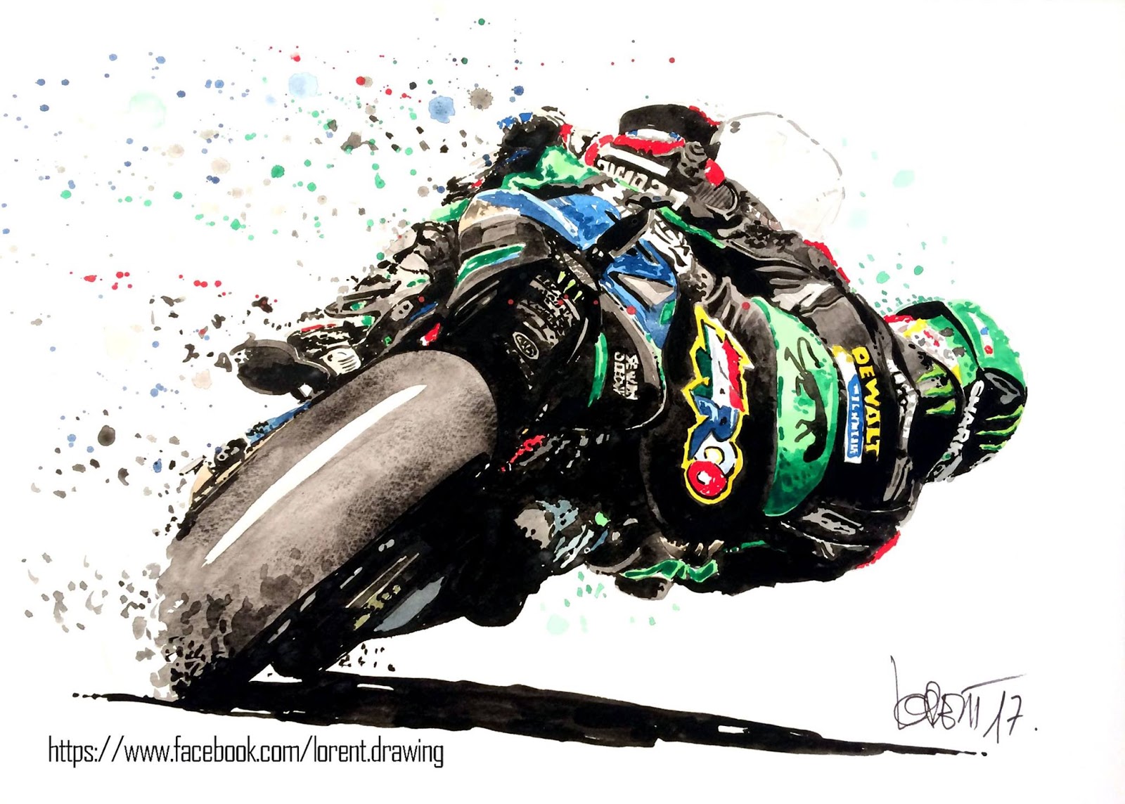 Racing Cafè: Motorcycle Art - Lorent Drawing