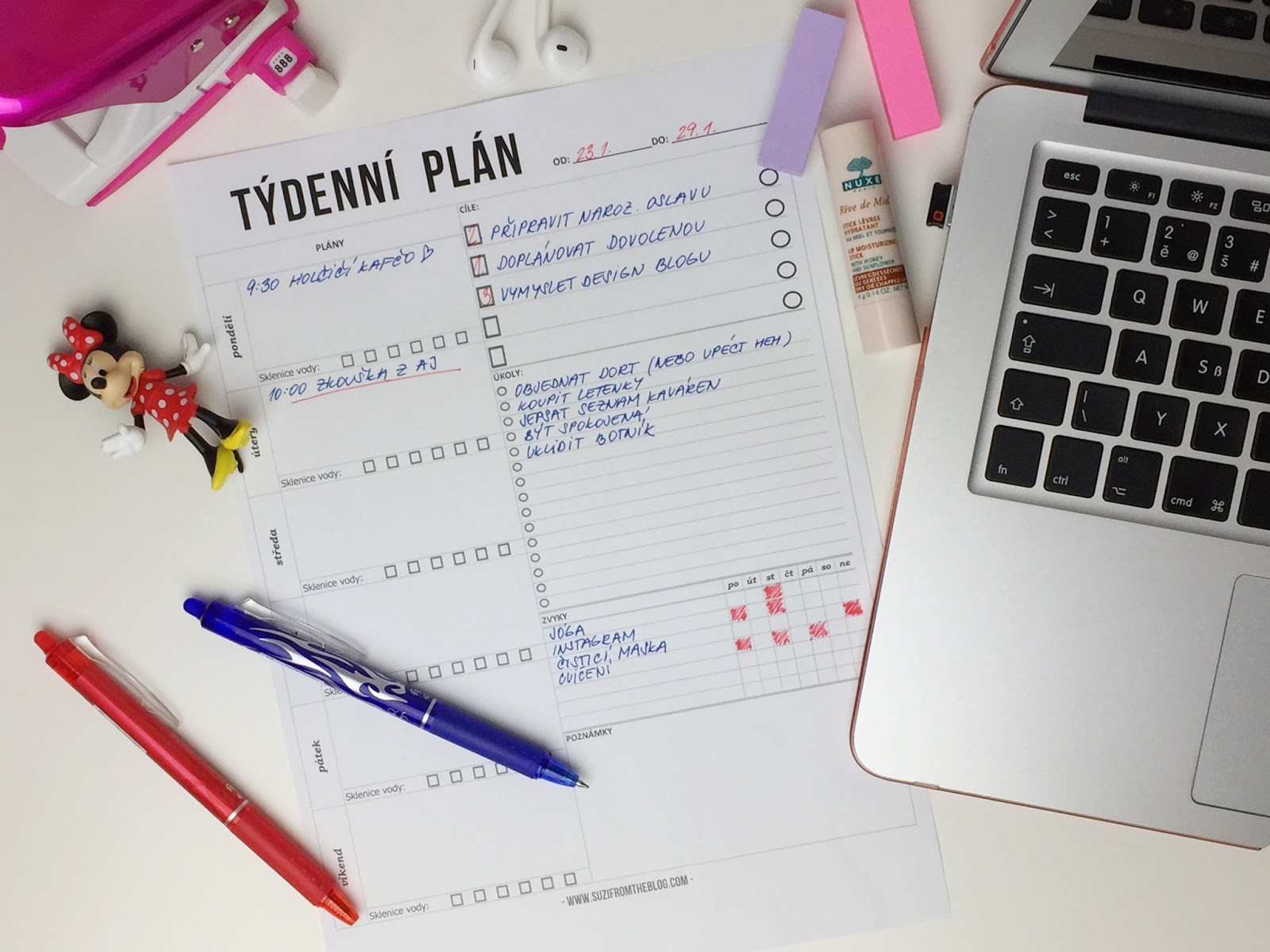 TÝDENNÍ PLÁNOVAČ KE STAŽENÍ | WEEKLY PLANNER