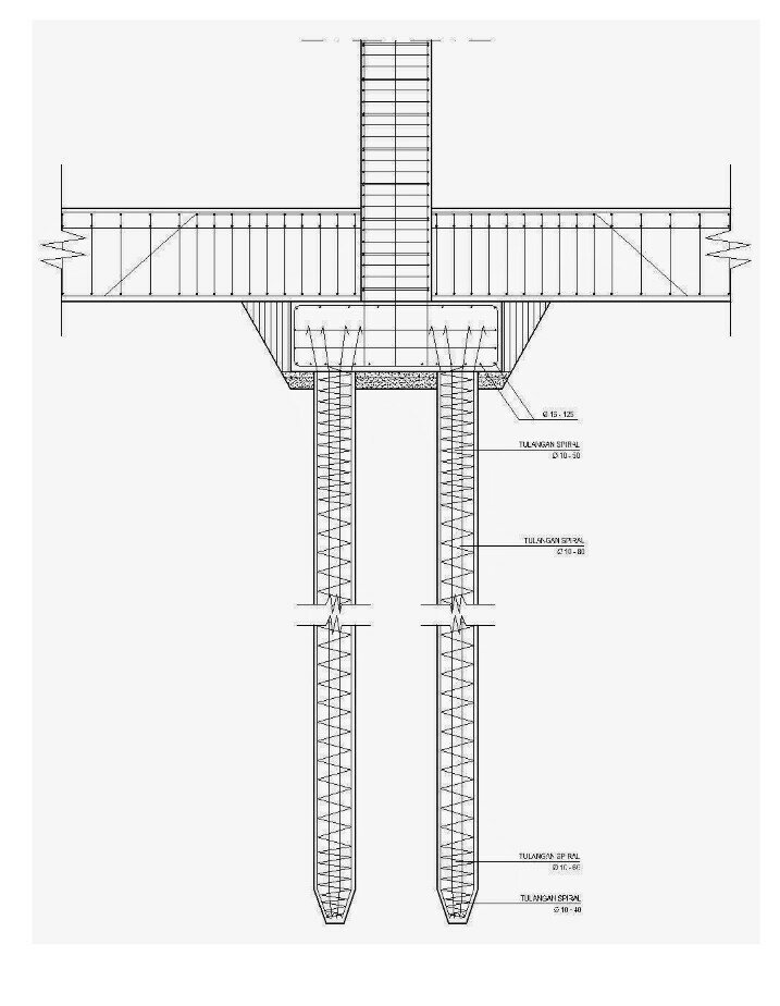 Detail Pondasi Bore Pile Dwg