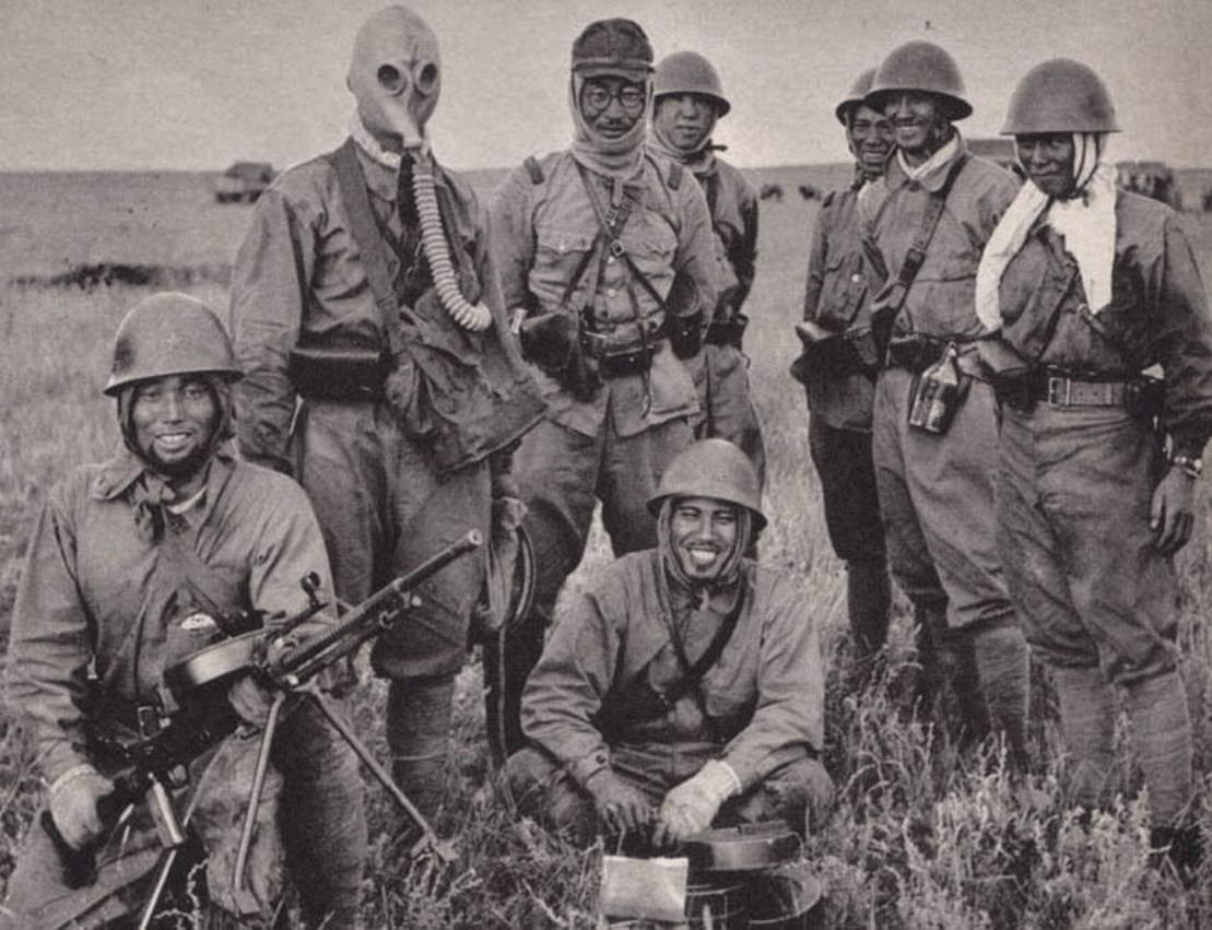 World War Ii History Japanese Soldiers Pose With Captured Soviet Equipment During The Battle Of