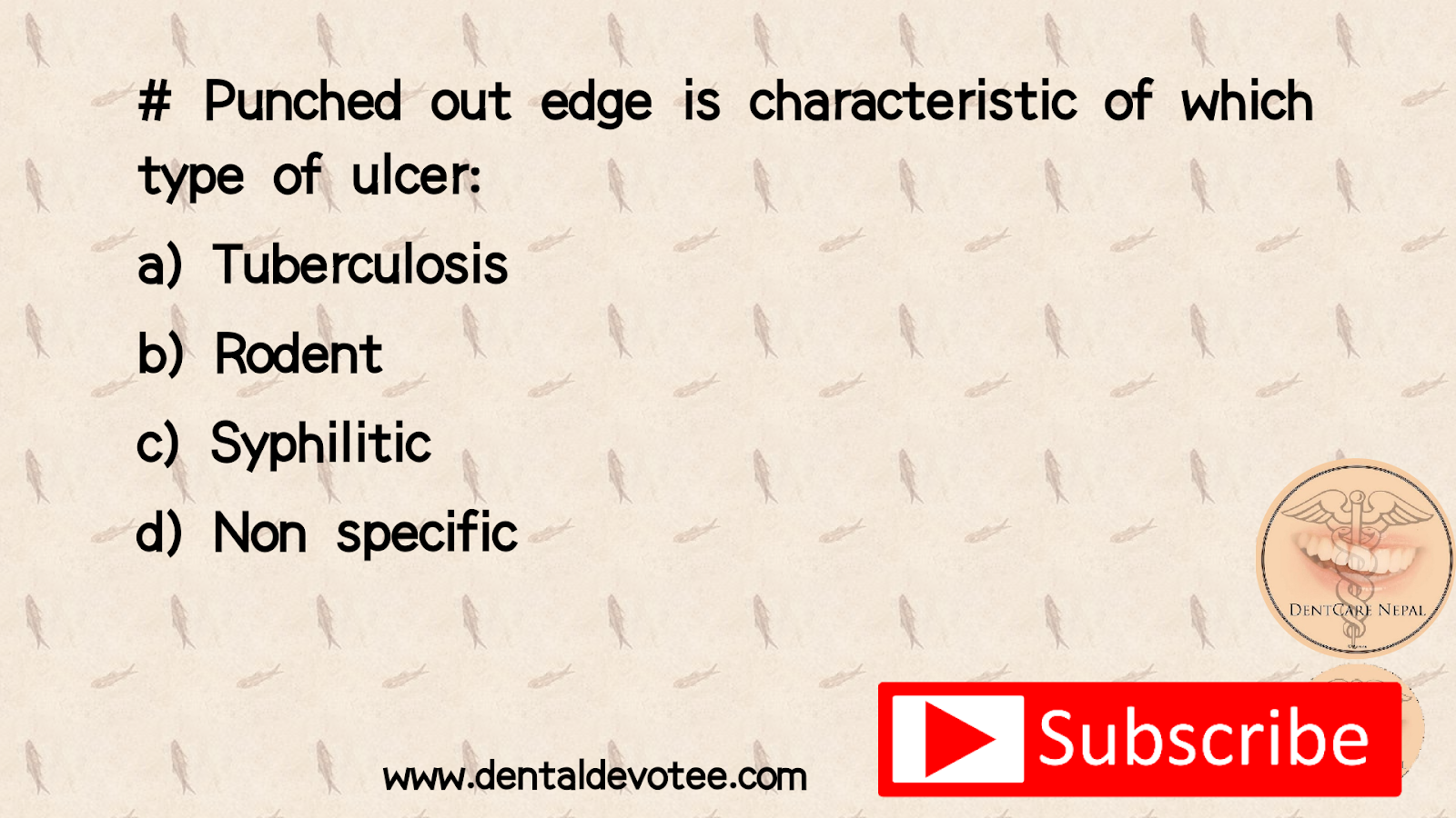 Dentosphere World of Dentistry Punched out edge of ulcer