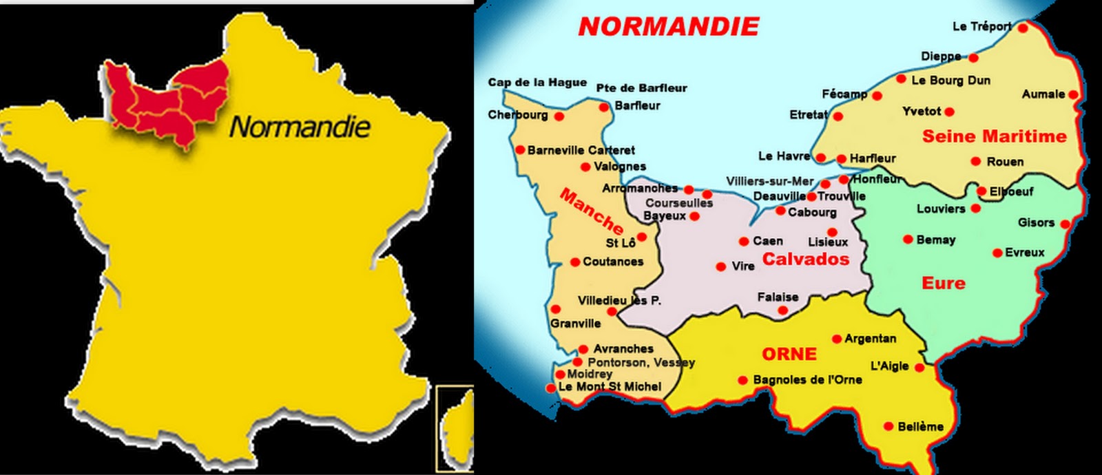 Карта нормандии на русском