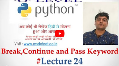 How to use break,continue and pass statements in python with examples ...