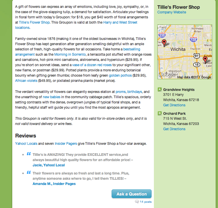 Eki Flowers To Groupon or not to Groupon?