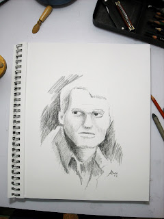 Portraits by Adron: Quick Fifteen Minute Sketch of a Man's Face