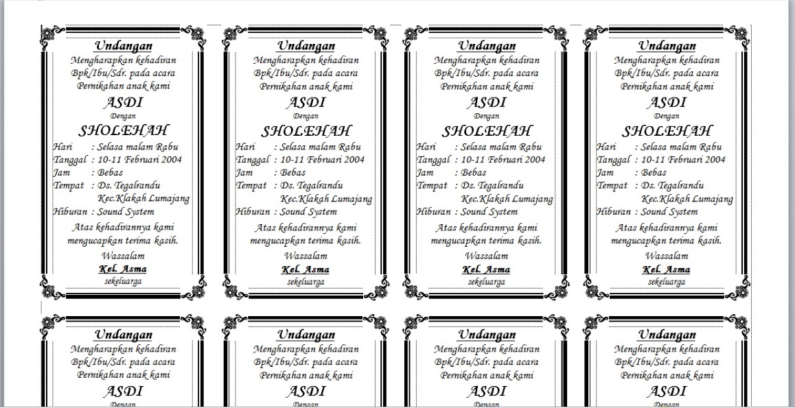 Contoh Ucapan Syukuran Khitanan Untuk Nasi Kotak Word Triprofik Com