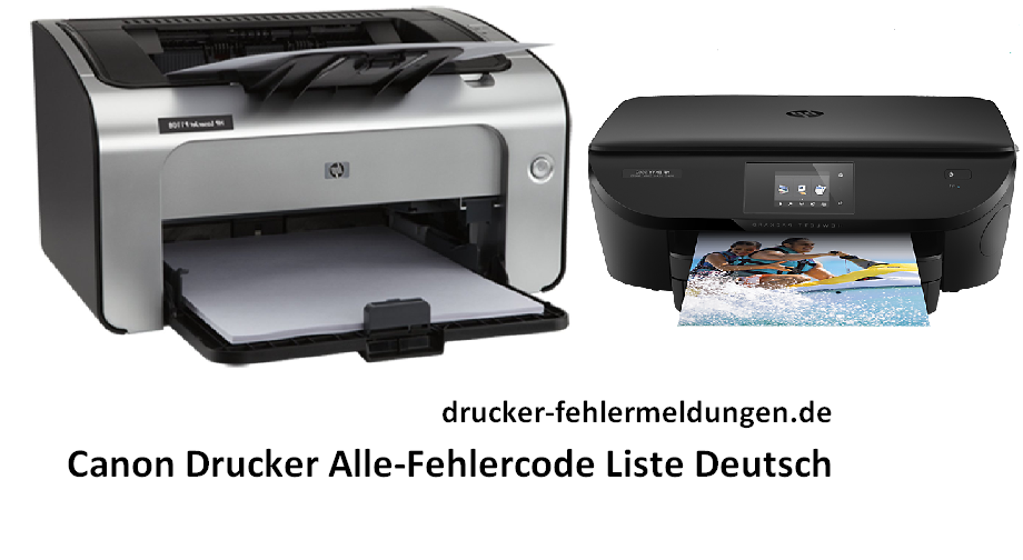 Canon Drucker Alle-Fehlercode Liste Deutsch